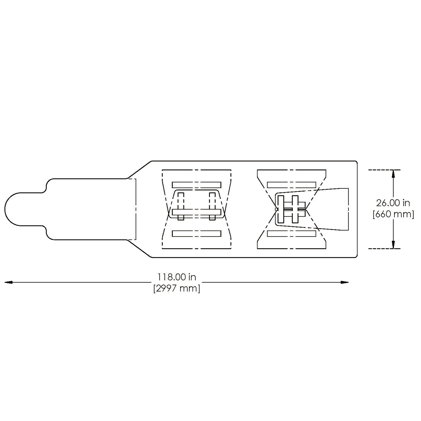 Cearata per tavolo  radiologico Omega III e IV - 118 pollici